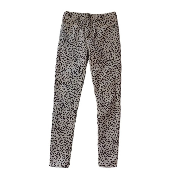 Banana Republic Skinny Ankle Jeans Womens 25/2 Beige Brown Animal Print - Picture 1 of 9